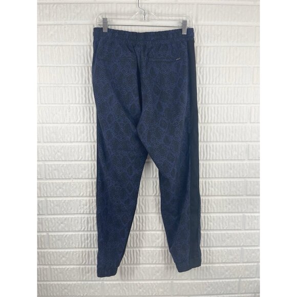 Athleta Pants Size 8 Brooklyn Joggers Dress Blue Python Print Travel Pockets #3 - Picture 4 of 12